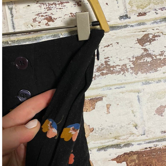 Free People Lovers Lane Floral Mini High Waisted Button Detail Flowinhg Skirt - Picture 6 of 9